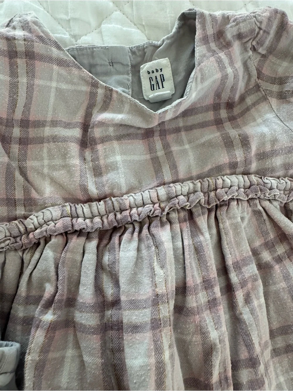 Girls Pink Plaid Dress with Matching Bloomers - GAP BABY